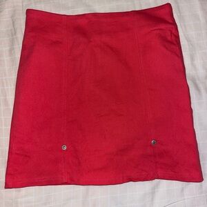 Short pink miniskirt!